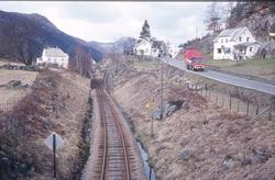 Flekkefjordbanens linjeføring mellom Loga og Flekkefjord