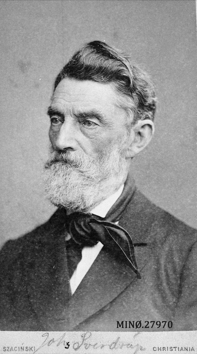 Portrett av mann - Johs. Sverdrup (1816-1872). Stortingspresident og statsminister 1884-1889. 