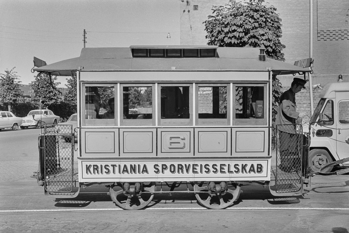 Oslo Sporveiers hestesporvogn på Majorstuen.