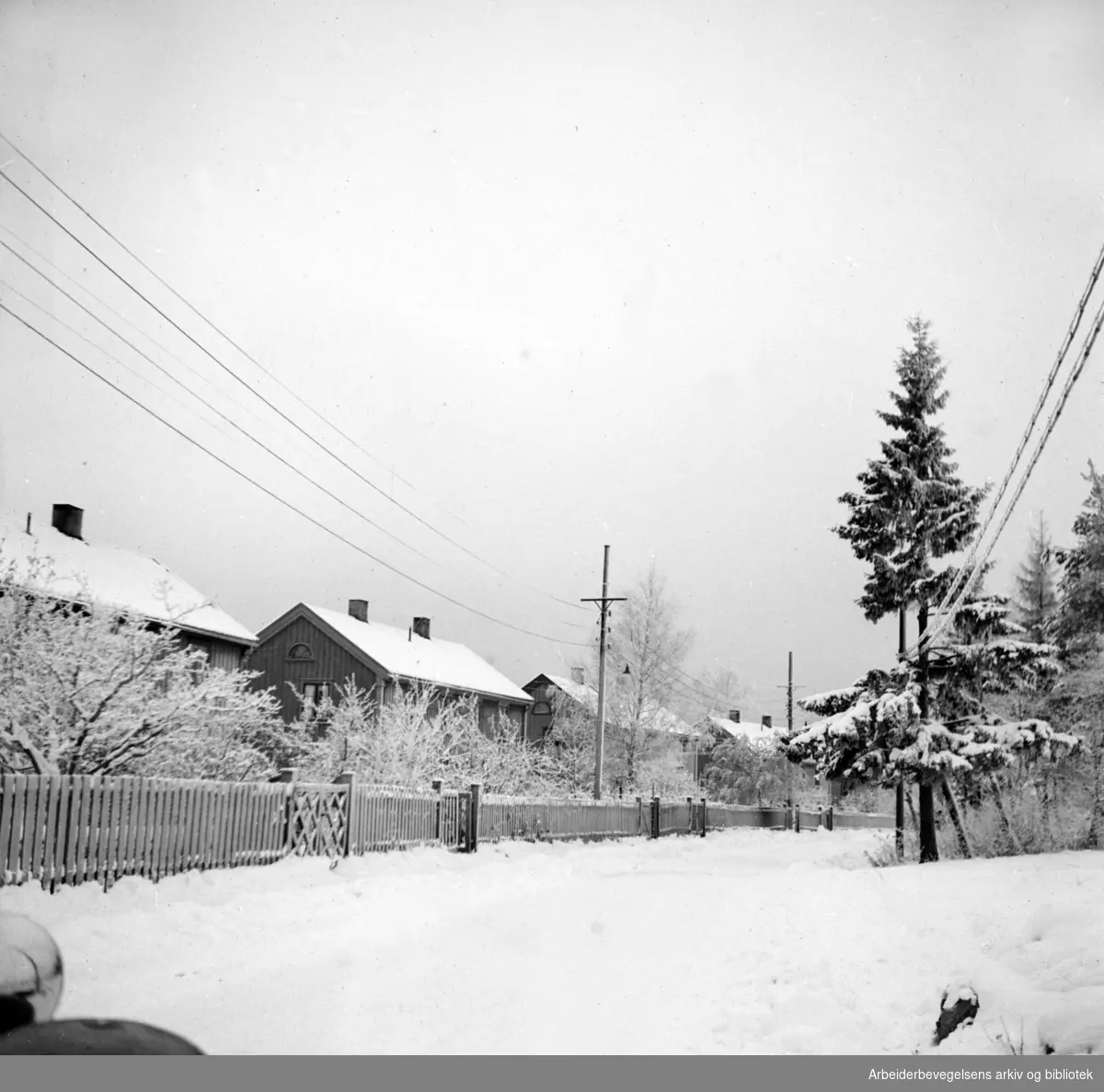 Holtet Hageby. Erlandstuveien. November 1947