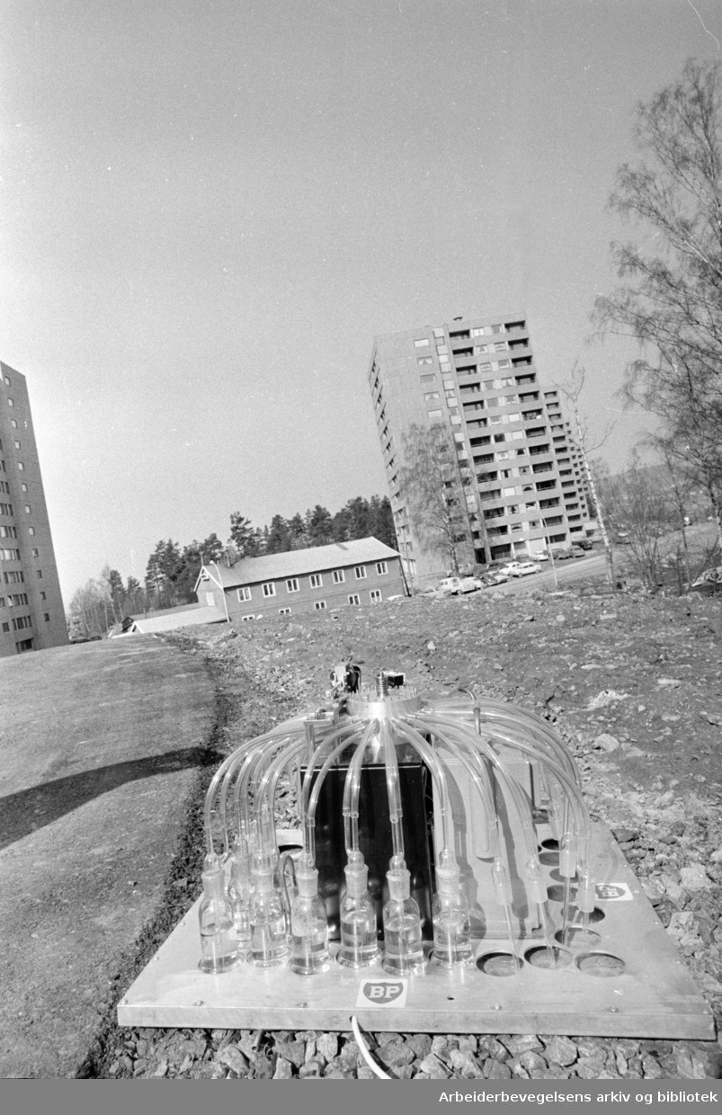 Haugerud. Søppel blir varme i Haugerud-anlegg. April 1969