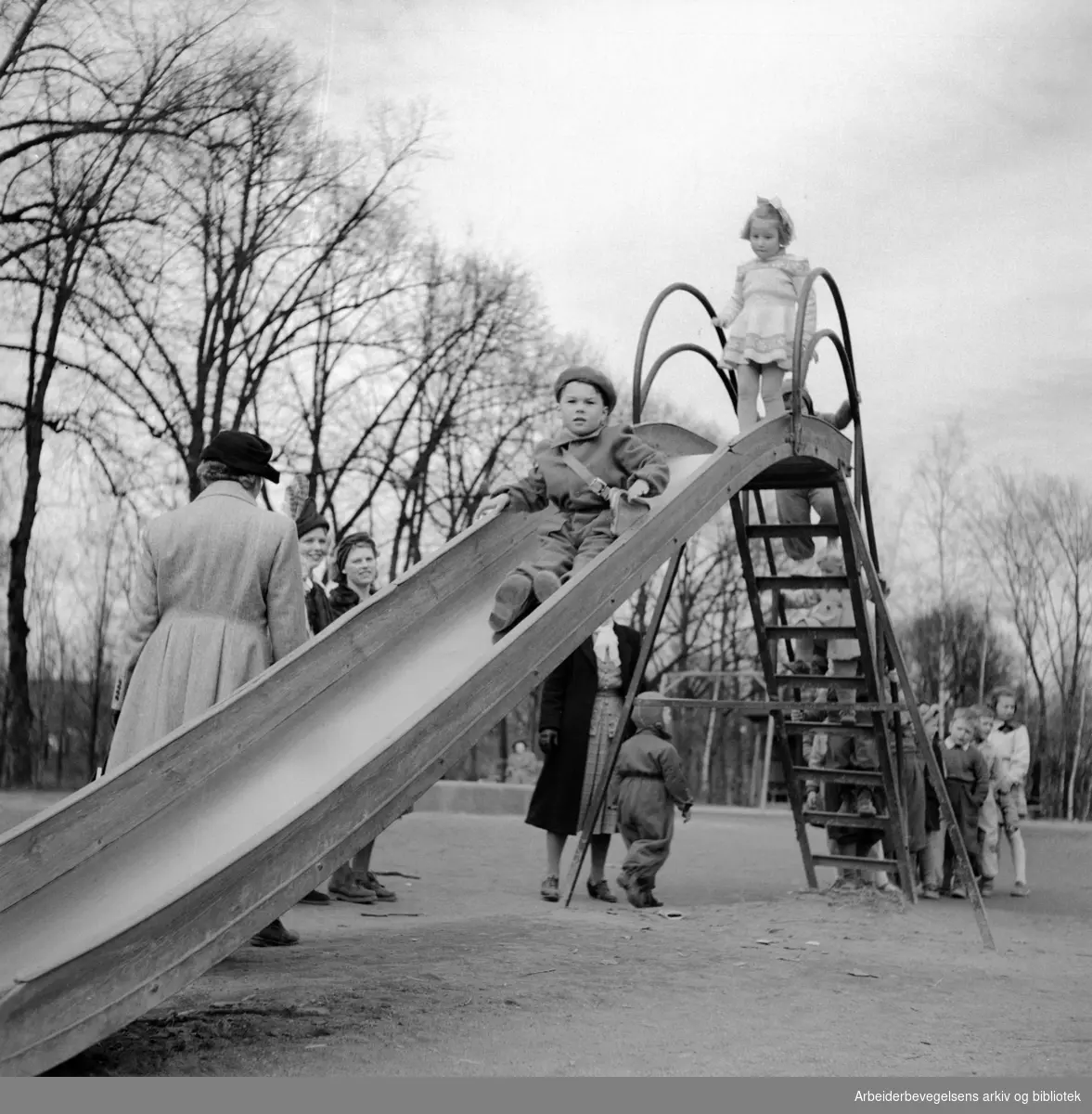 Frognerparken. Påsken 1950