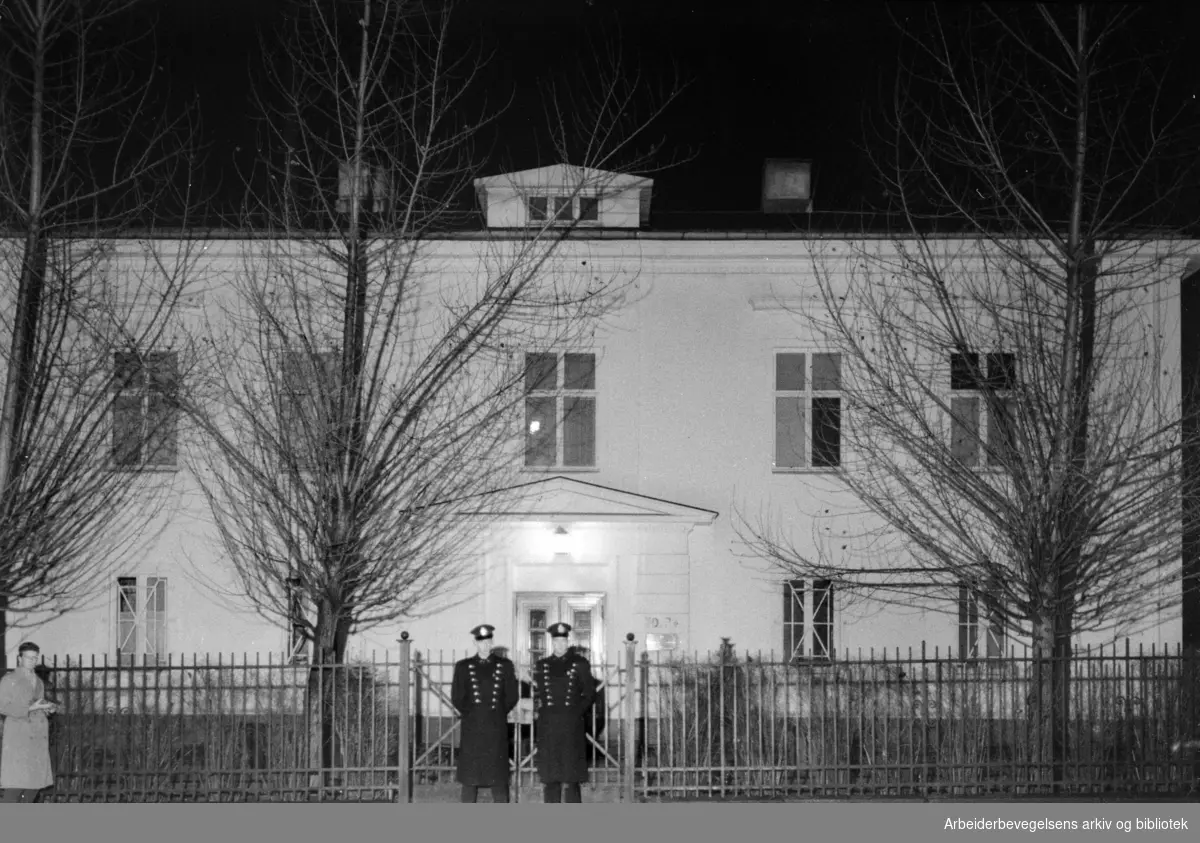 Drammensveien 74. Sovjets ambassade. November 1956