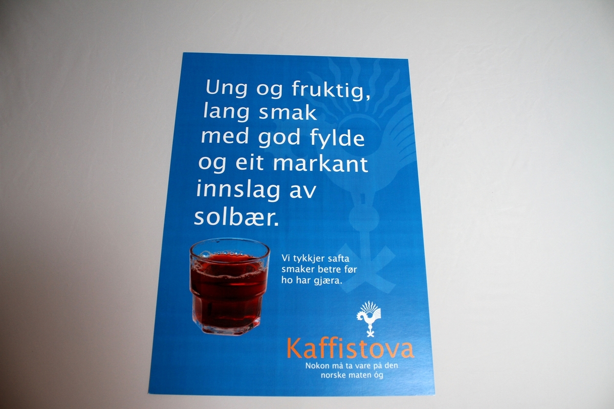 Reklameplakat for Kaffistova i Oslo.