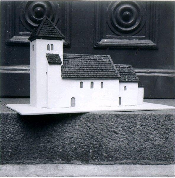 S:t Olofs kyrka. Undersökningen 1950-1962. Modell.