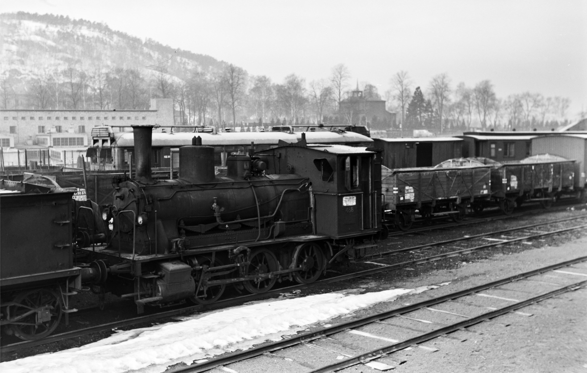 Utrangert damplokomotiv type 25e nr. 488 i Lodalen i Oslo.