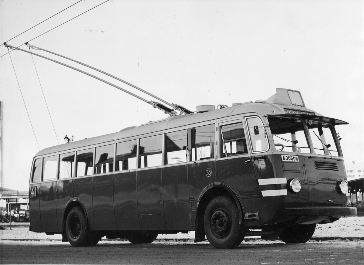 Trådbuss från Aktiebolaget Hägglund & Söner, Örnsköldsvik, 1943.