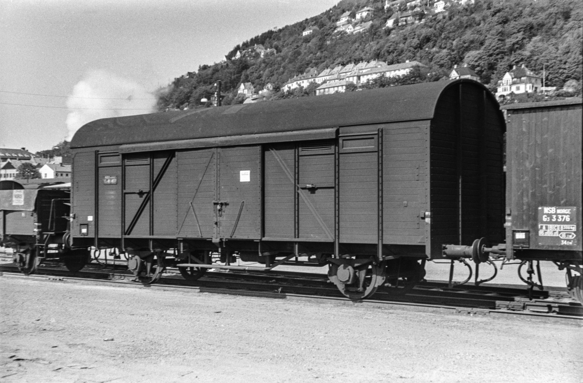 Godsvogn type G4 nr. 41407 på Bergen stasjon.