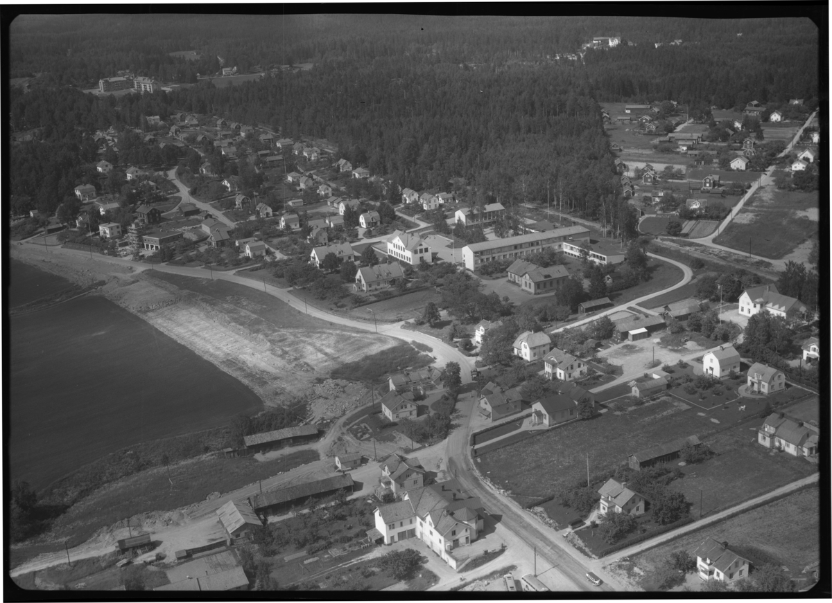 Flygfoto över Centralskolan, Kolsva.
