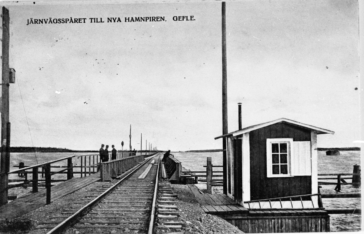 Järnvägsspåret till nya hamnpiren, Fredriksskans.