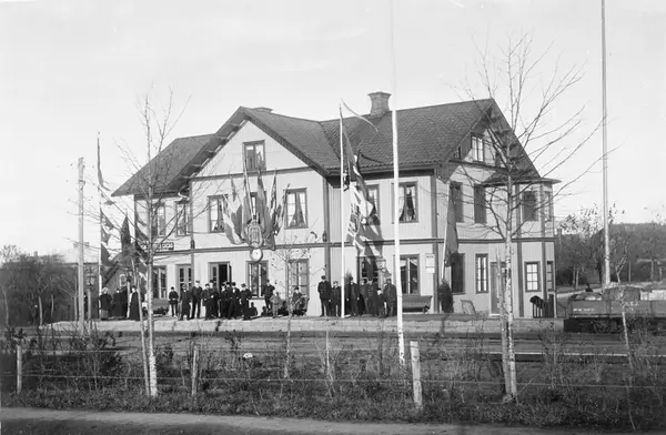 Skara Station. - Järnvägsmuseet / DigitaltMuseum