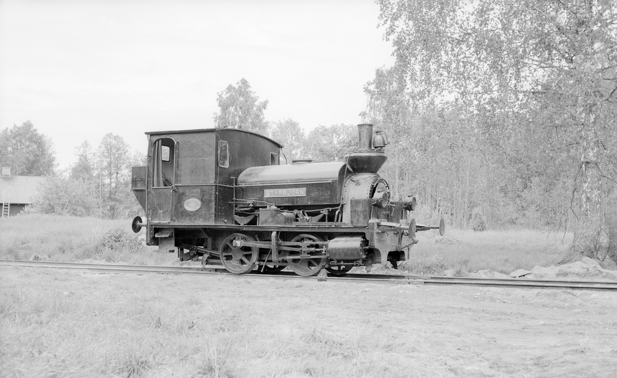 Sandvikens Järnverk, lok 1 "Styrbjörn". Inköpt 1890 och avställt 1956. Flyttades 1960 till fritidsområdet vid Högbo bruk.