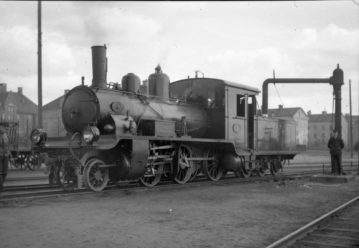 Stockholm - Roslagen Järnväg, SRJ lok 7, Kompoundlok, skrotad 1960 ...