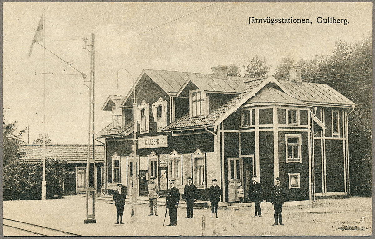 Järnvägsstationen i Gullberg.