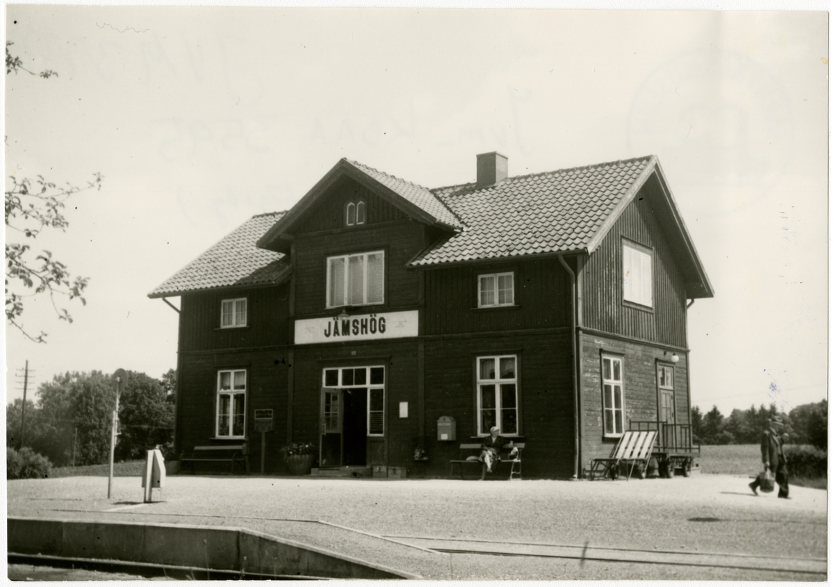 Sölvesborg - Olofström - Älmhults Järnväg, SOEJ  Jämshög Station. Hade namnet Jämshögsby fram till 1951-01-01.