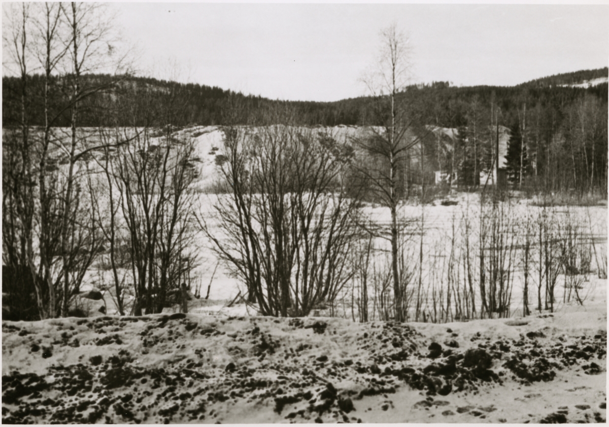 Vy från grusgropen i Idkerberget 1964.