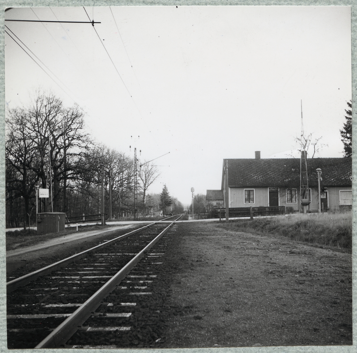 Järnvägsövergång vid Böketofta på linjen mellan Billesholm och Kågeröd.