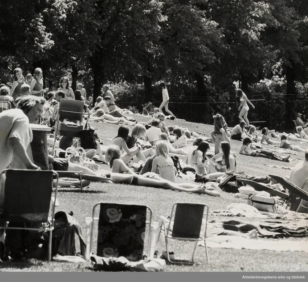 Frognerbadet. Juli 1974