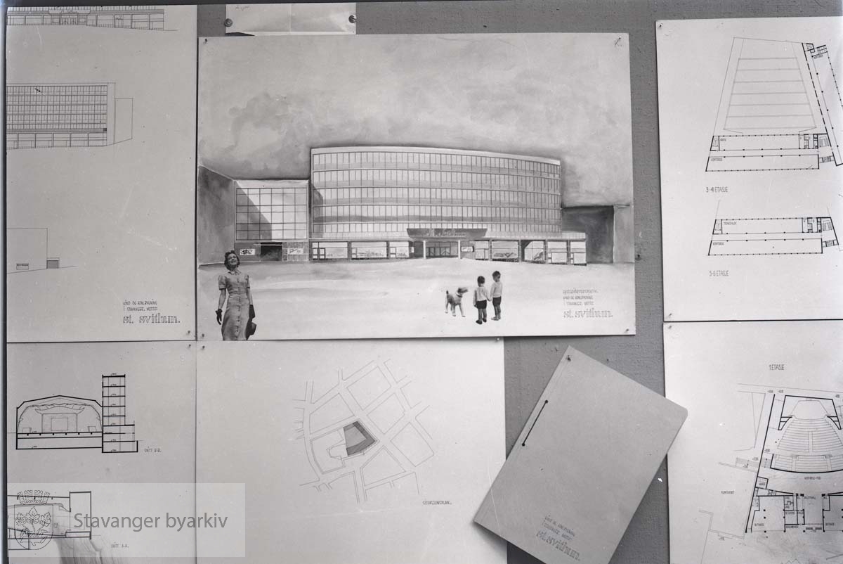 Tegninger av forslag til den nye kinoen, Filmteatret