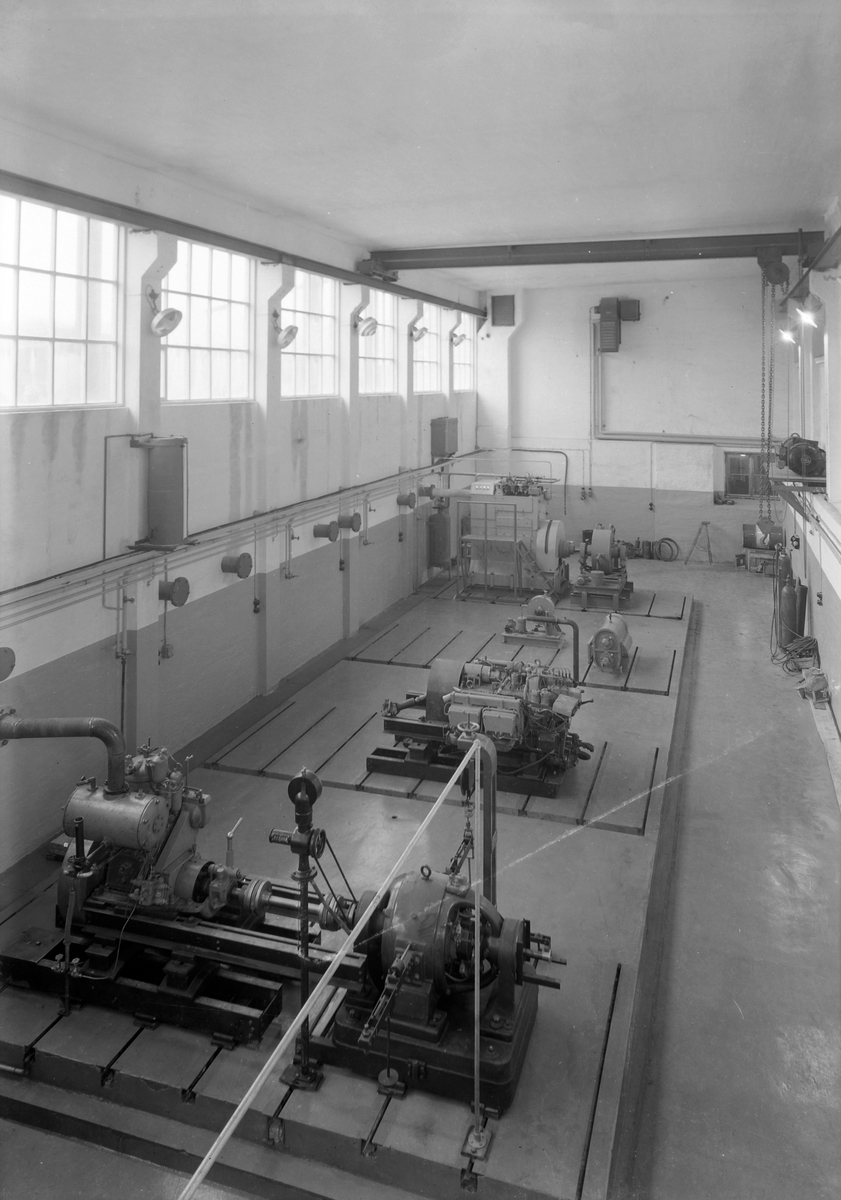 Laboratorium for forbrenningsmotorer, interiør