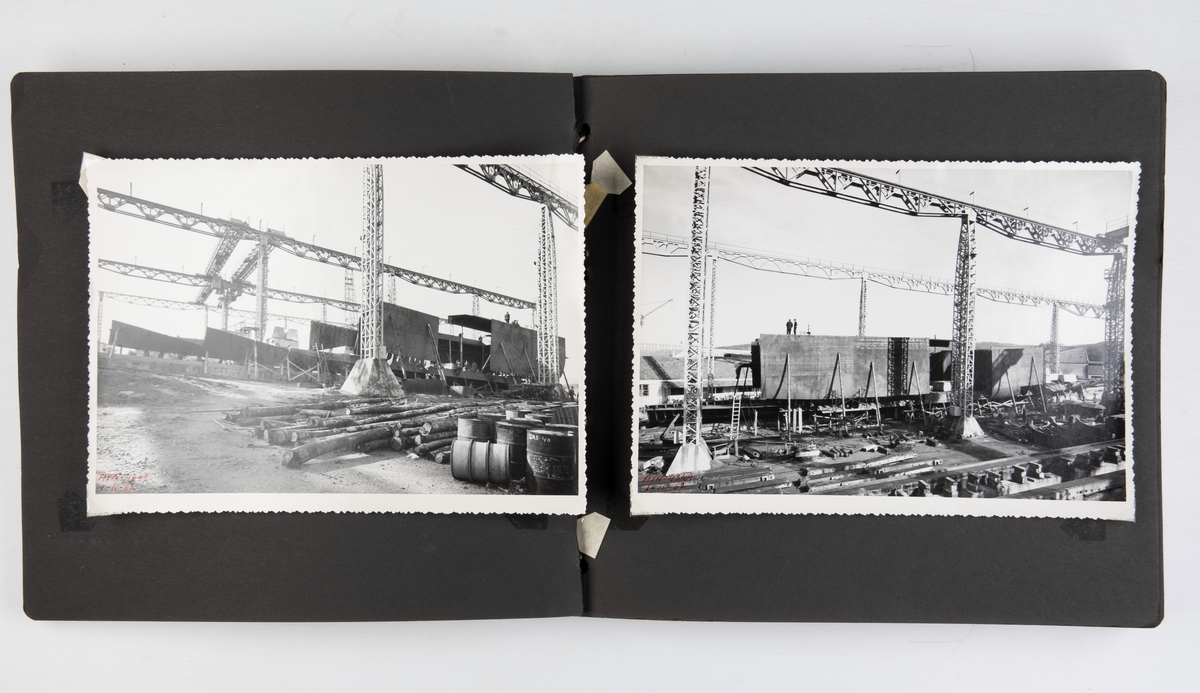 Album med fotografier fra byggingen av 'Seagull' bygget ved verftet El Ferrol i Spania