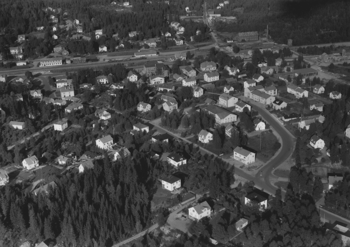 Flygfoto över Gnosjö i Jönköpings län. Nr 1636/1958