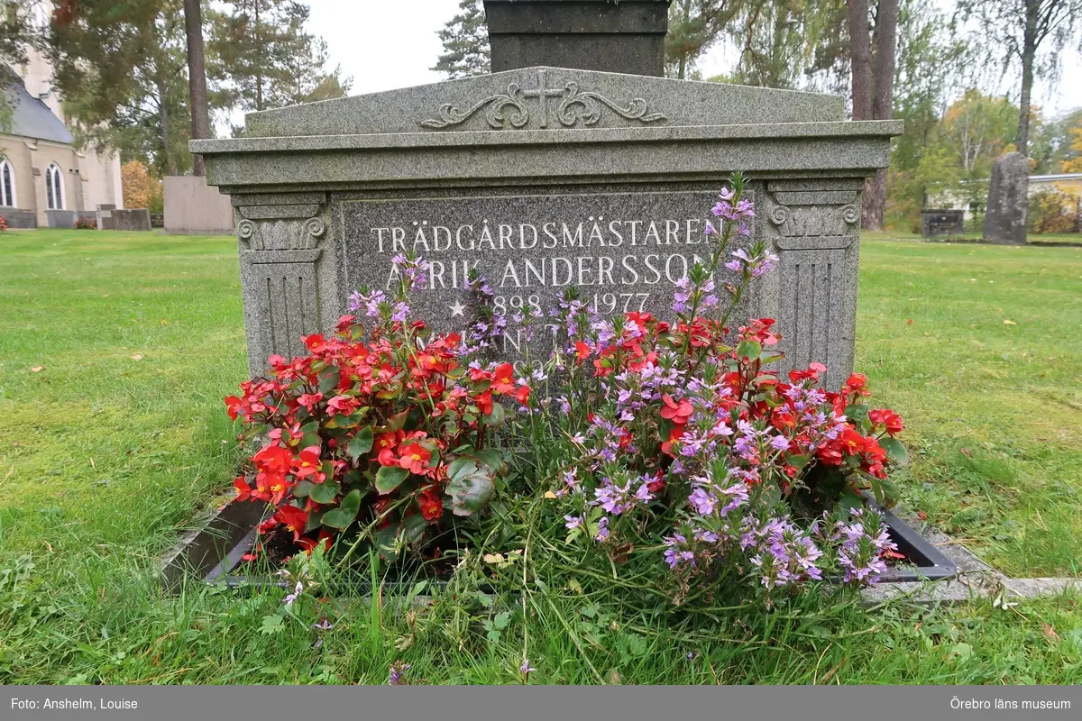 Hidinge nya kyrkogård Inventering av kulturhistoriskt värdefulla gravvårdar 2017, Kvarter B.