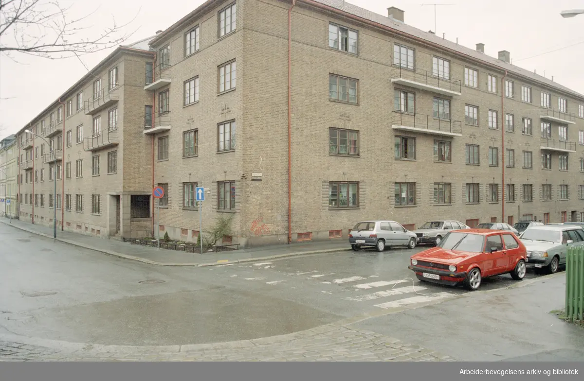 Oslo: Maridalsveien 64, et av OBOS eldste borettslag oppført i 1932. 5. mai 1996