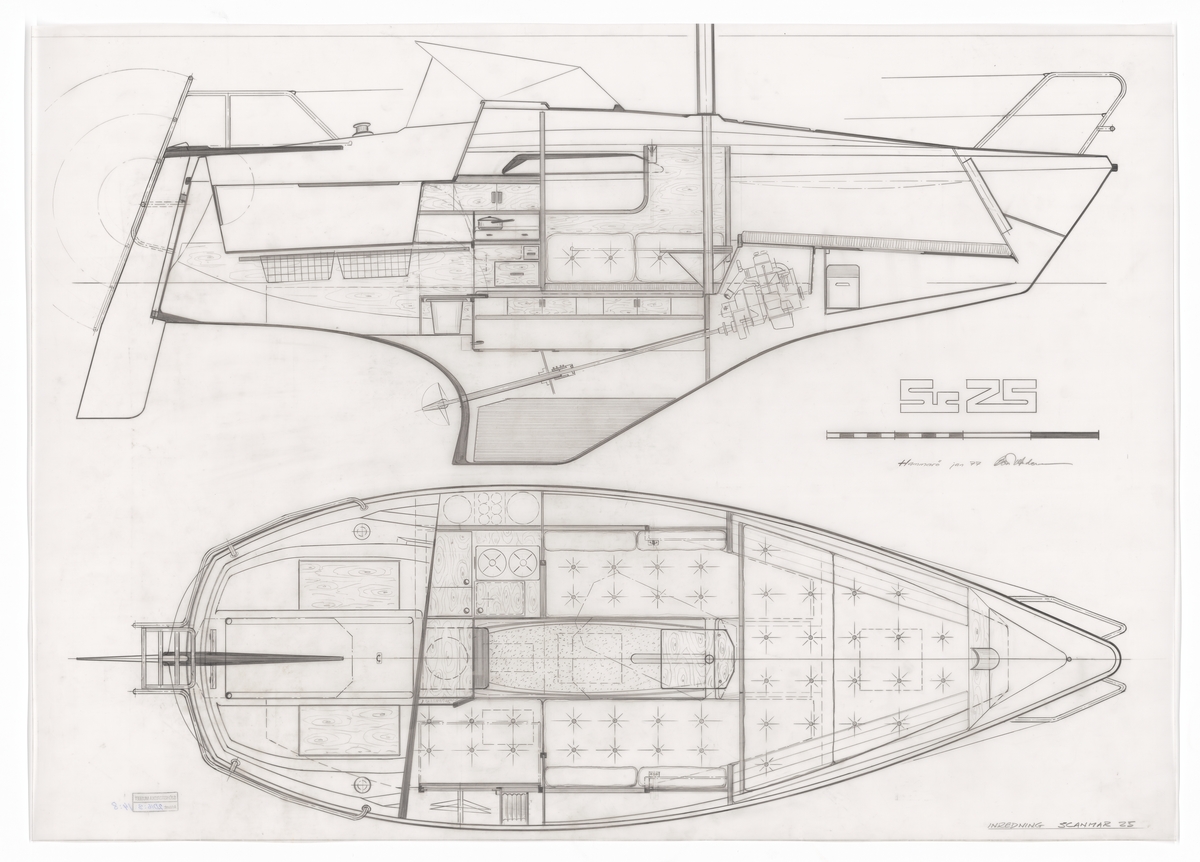Segelbåt, Scanmar 25, Segeritning