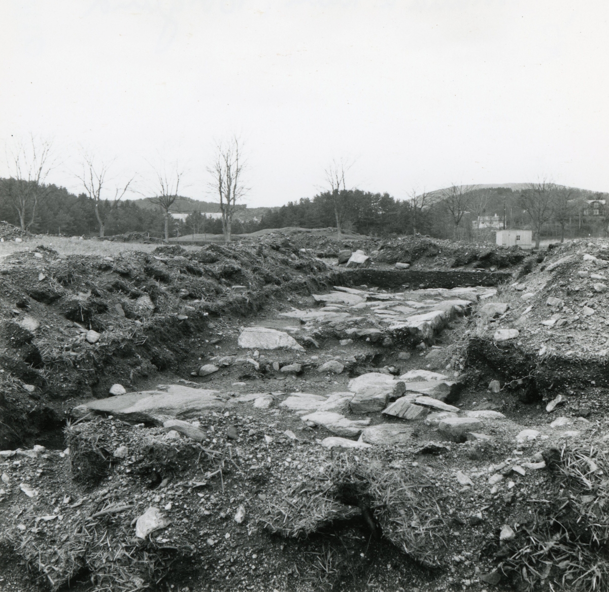 Arkeologiske utgravninger viser grunnmurer av Maria kirke i Borgundgavelen.