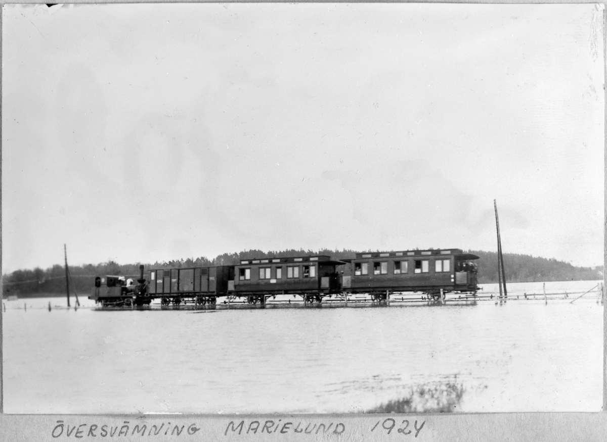 Översvämning vid Marielund 1924.