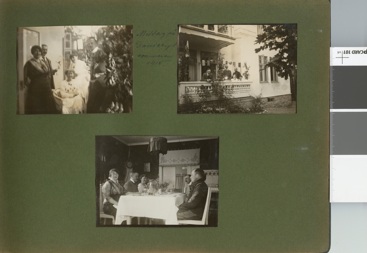 Text i fotoalbum: "Middag i Danderyd sommaren 1915".