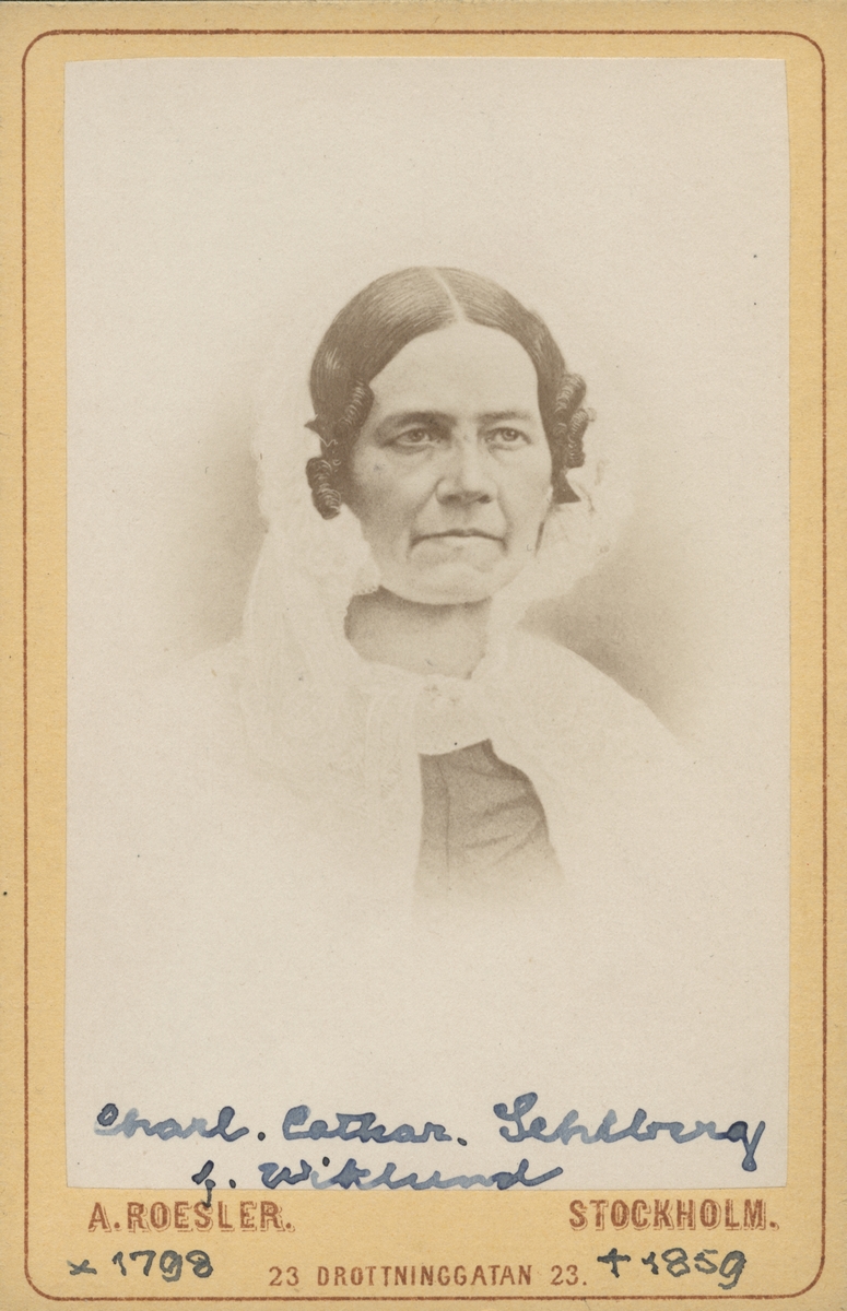 Charlotta Catharina Sehlberg f. Wiklund.