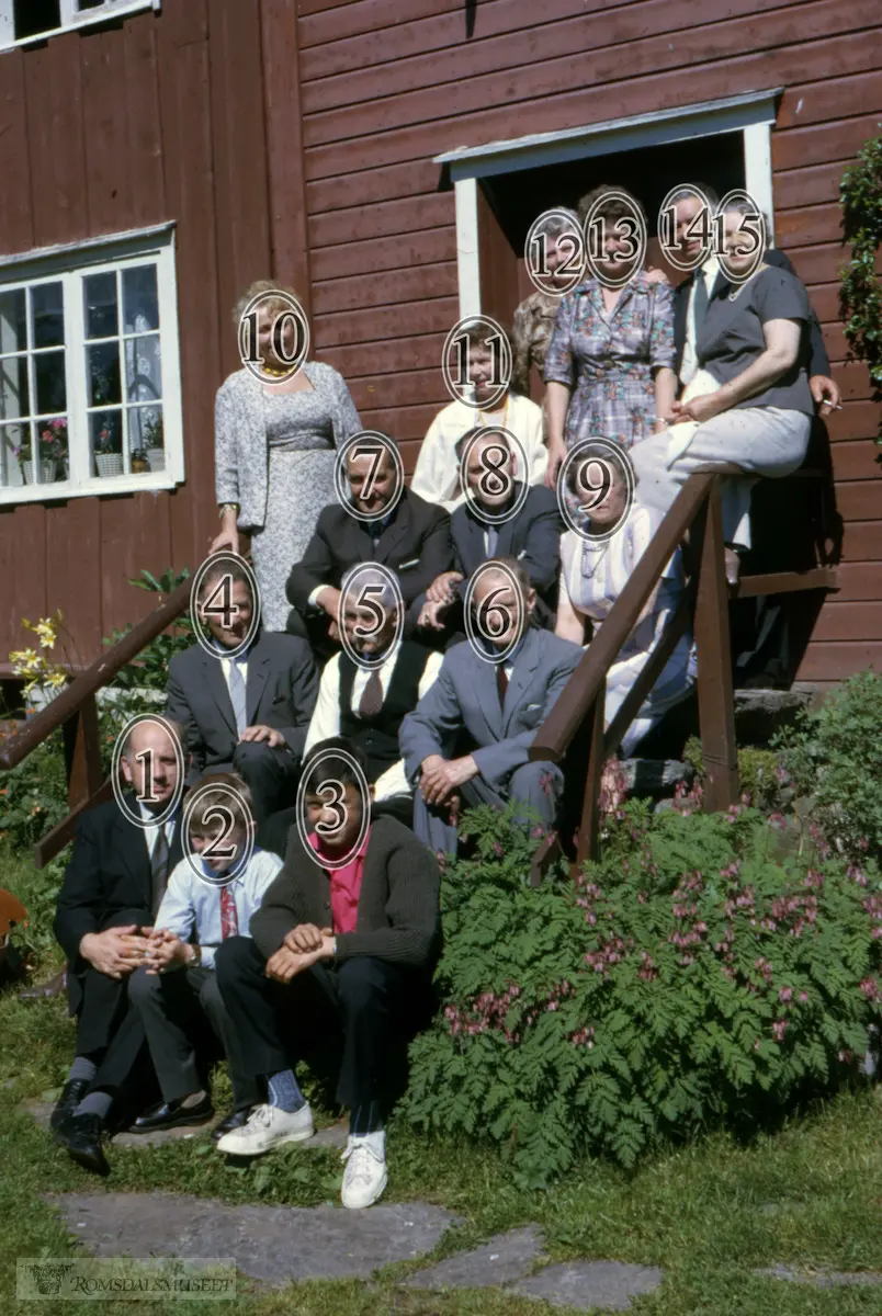 .(Dias fra 1962 ?, Romsdalsmuseet) .Johan Larsen 90 år 01.07.1962. .(Om Johan Larsen Kringstad se: Romsdal Sogelag 2001 side 241-)