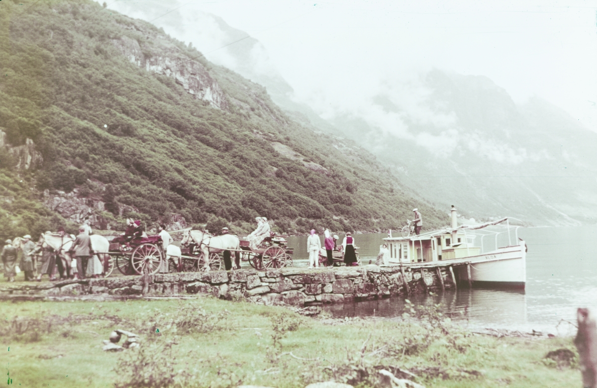 En ångslup vid namnet Alda i Norge, förmodligen cirka 1920-tal.
