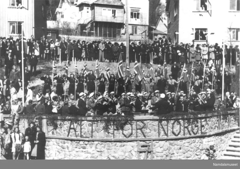 Muligens fra et kongebesøk i Namsos i 1930-årene