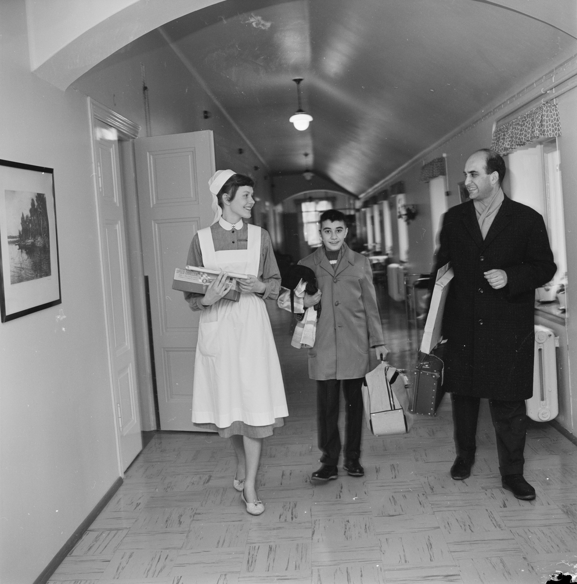 Akademiska sjukhuset, Morteza får snart åka hem, Uppsala, april 1962