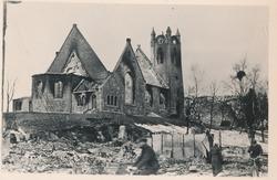 Namsos kirke etter bombing