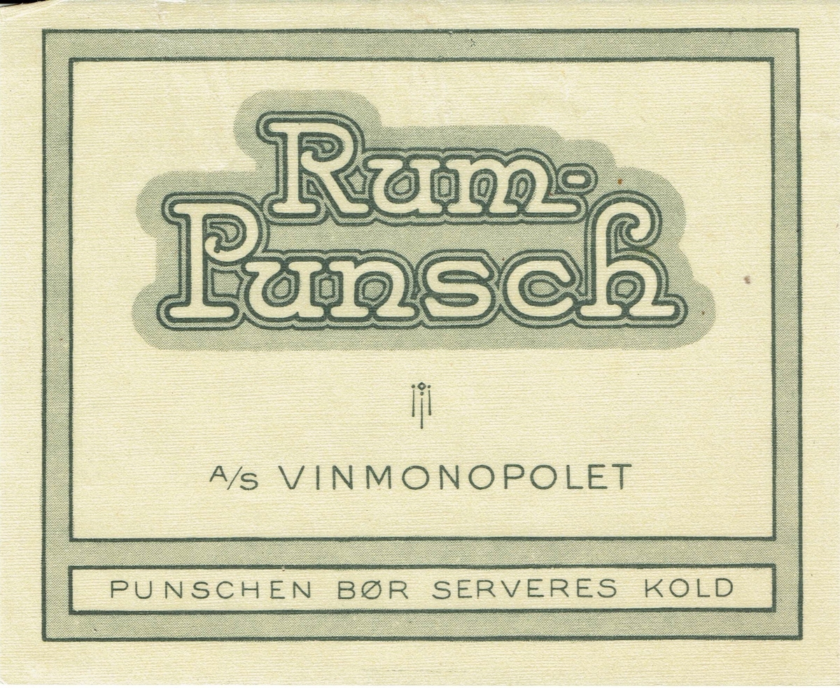 Rum-Punsch. A/S Vinmonopolet. 