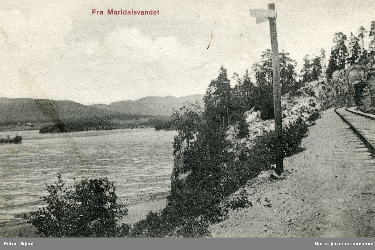Gjøvikbanen ved Maridalsvannet mellom Kjelsås og Sandermosen stasjon