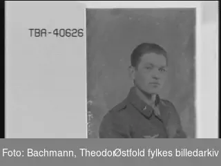 Portrett av tysk soldat i uniform,  Paul Naujocks.