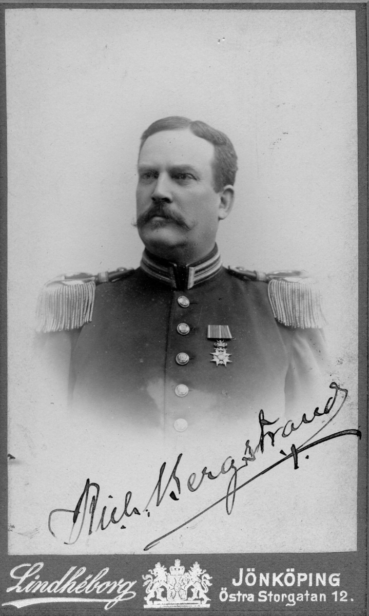Bergstrand, Johan Richard Frithiof (f.1850-07-07), Major
Jönköpings Regemente I 12 Skillingaryd