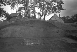 Arkeologisk utgraving av Borgs byvoll mot St. Mariegate i Sa