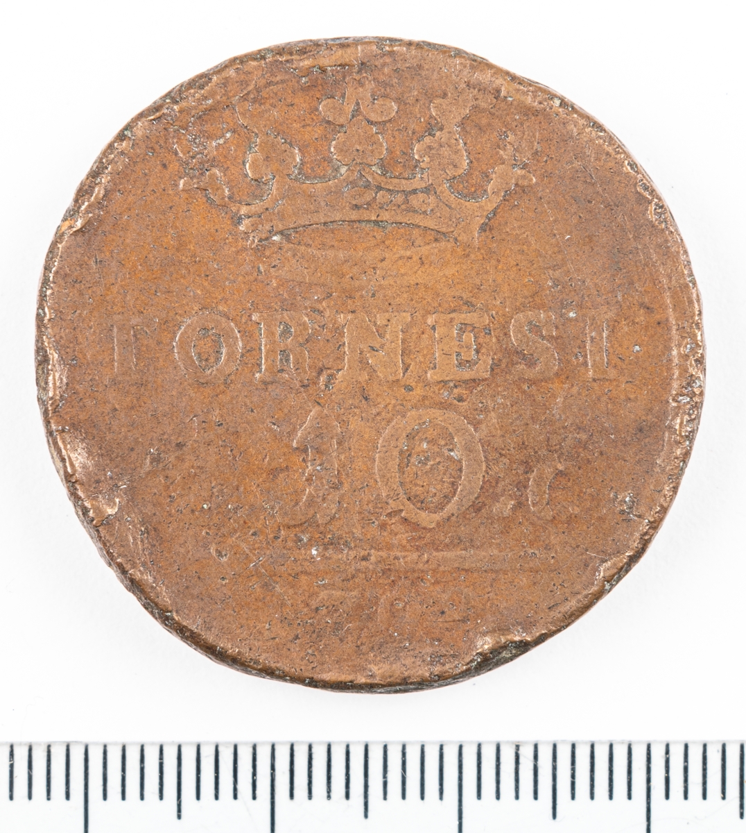Mynt Italien 1798, 10 Tornesi.