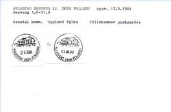 Stempelkatalog, Aulestad brevhus II. 2620 Follebu. Lillehamm