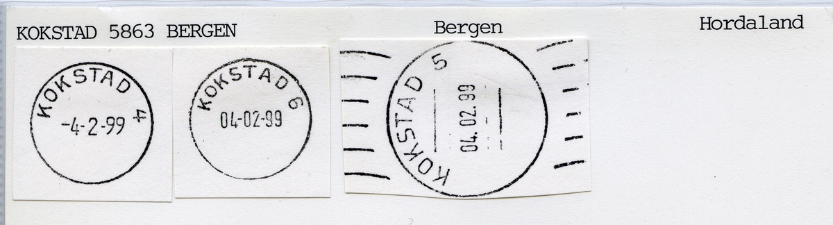 Stempelkatalog 5061 Kokstad, Bergen, Hordaland