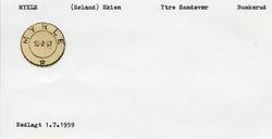 Stempelkatalog  Mykle, Ytre Sandsvær kommune, Buskerud