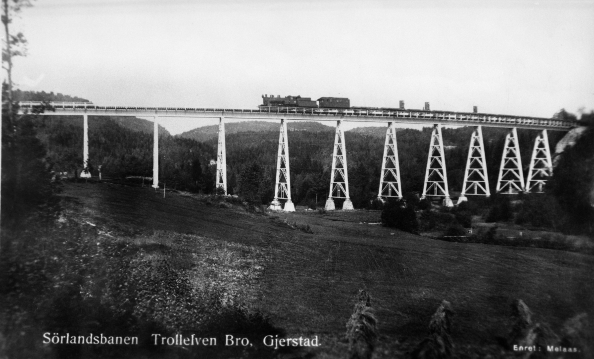 Ny jernbanebro
Trollelven bro, Sørlandsbanen