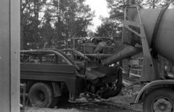 Arbeid med tomten til Soar bedehus i Bygata på Romsdalsmusee