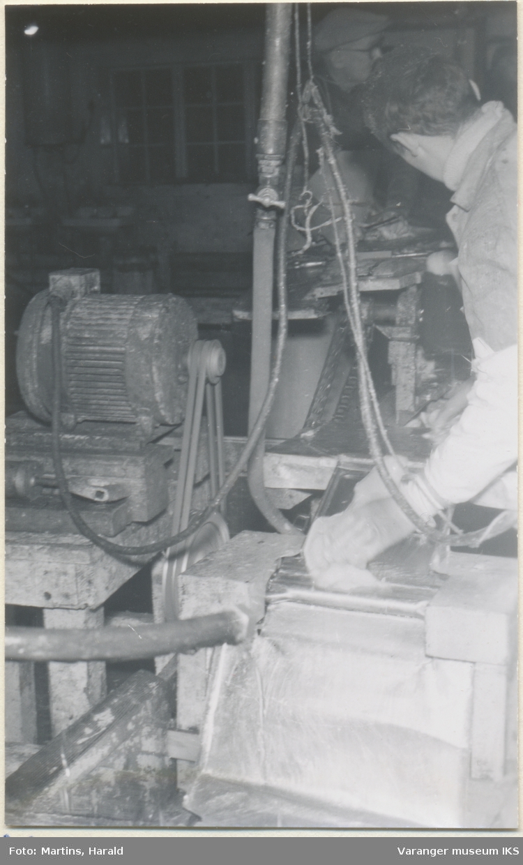Filetene flås, filetfabrikken på Finotro, 25. januar 1956